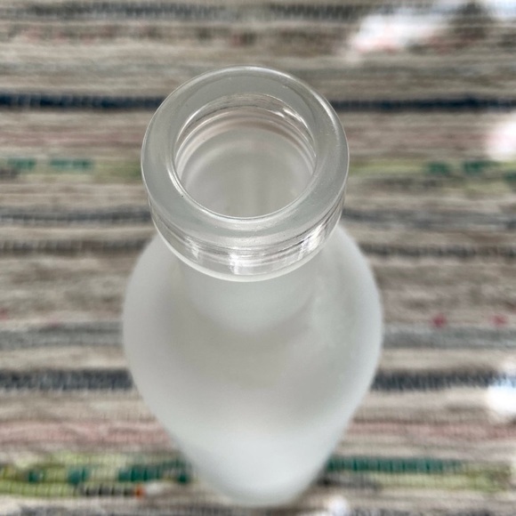 Frosted Glass Bottle With Wood Cork / White Frosted Glass Bottle / Glass Bottle - Picture 10 of 12